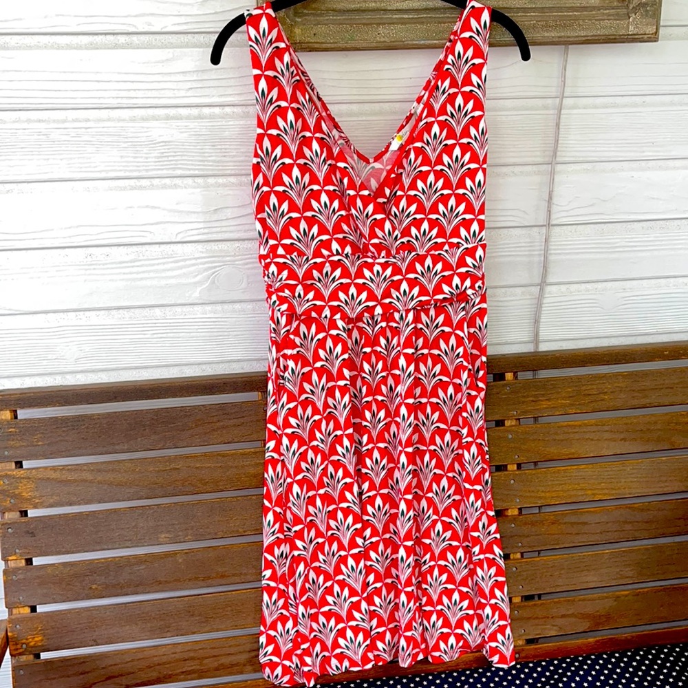 Boden Jersey Knit Sleeveless Wrap Dress with Pockets